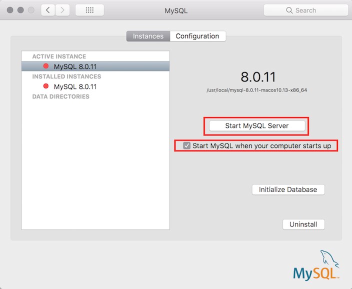 Start Mysql Server